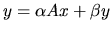 $y = \alpha Ax + \beta y$