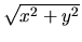 $ \sqrt{x^2 + y^2}$