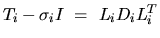 $T_i - \sigma_i I~=~L_i D_i L_i^T$