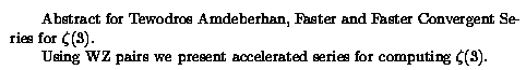 Plain TeX source file for the abstract.