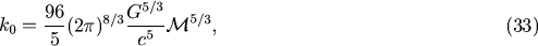5/3 k = 96(2p)8/3G----M5/3, (33) 0 5 c5