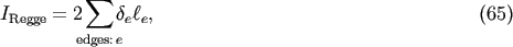 sum IRegge = 2 dele, (65) edges:e