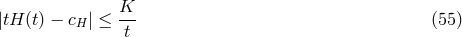 K |tH (t) &minus; cH | &le; --- (55 ) t