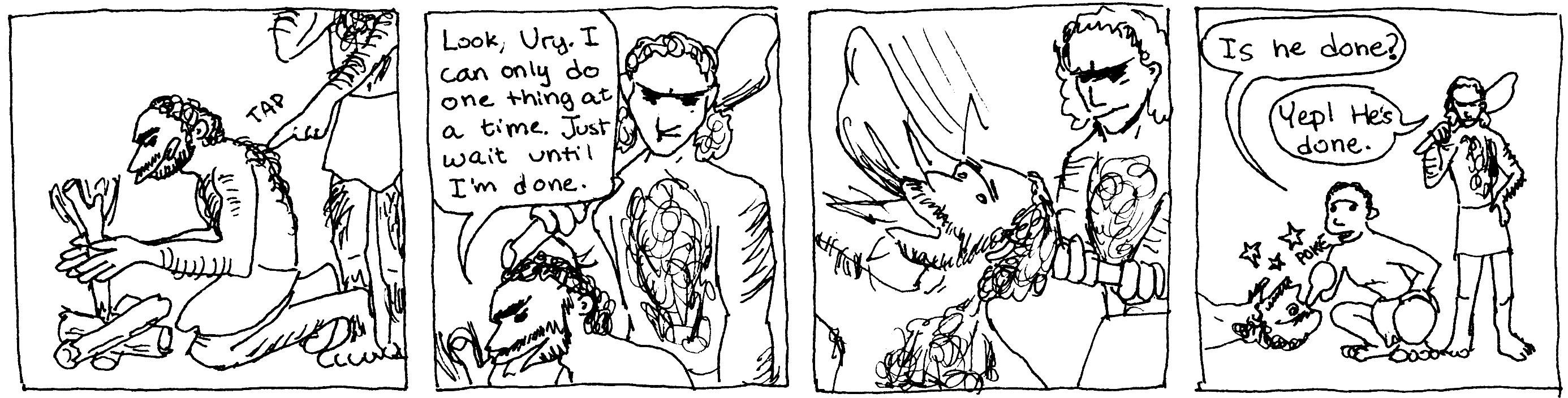 Concurrency-challenged caveman