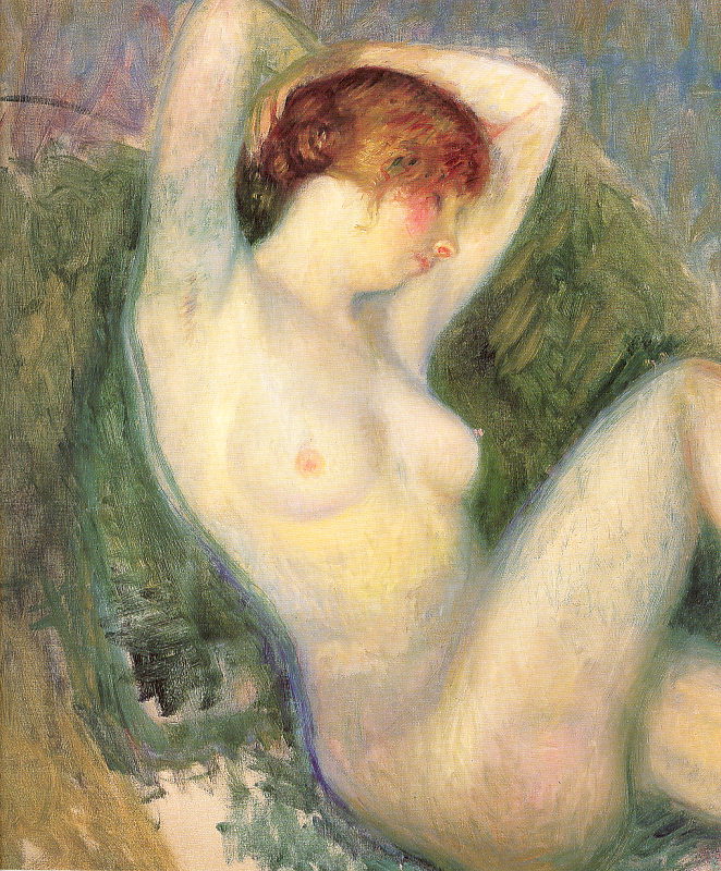Nude in a Green Chair (Unfinished)