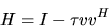 \begin{displaymath}
H = I - \tau v v^{H}
\end{displaymath}