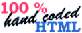 hand-coded HTML