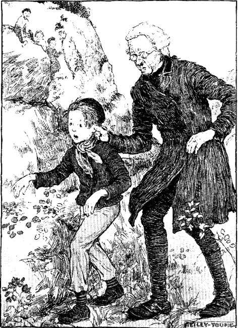 The dean took Peter by the left ear and dragged him
away.&mdash;Page 39.