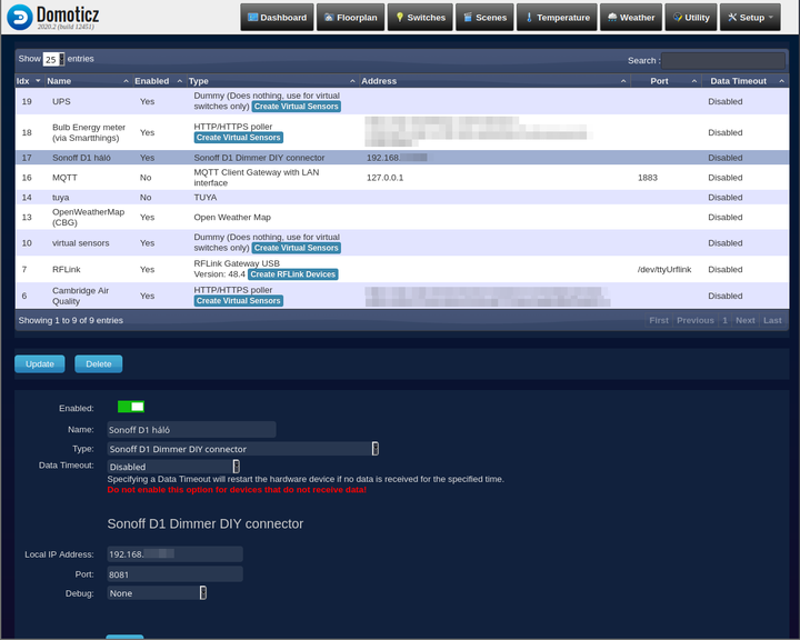 You'll need to add a new hardware device for each
D1