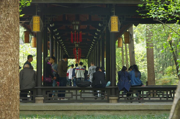 There are a few places where the differences between Japanese and
Chinese design becomes blurry or nonexistent; this corridor was one of
them